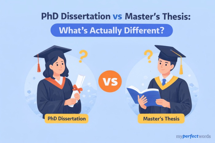 PhD Dissertation vs Master's Thesis